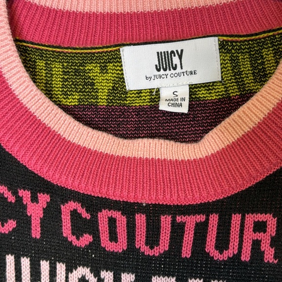 NWT JUICY Sweater Liquorice Multi Color Side Slit Size Small - Picture 2 of 8